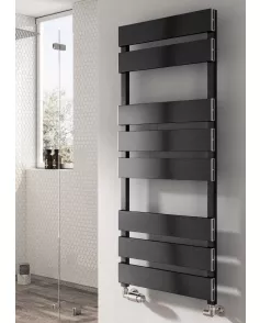APS50757 FERMO TOWEL RAIL BLACK SATIN Black