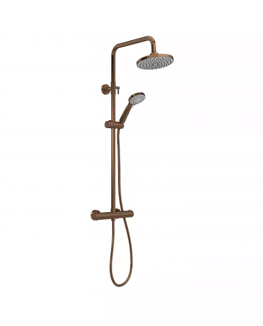 APS51259 Round Thermostatic Bar Valve & Kit Brushed Bronze