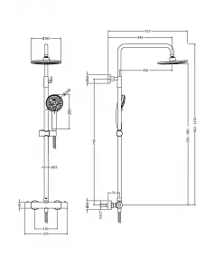 APS51259 Round Thermostatic Bar Valve & Kit Brushed Bronze