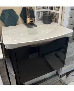 APS51262 Utopia Lustre 680 Indigo and Copper Wall Hung Vanity Unit Indigo Blue