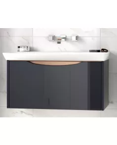 APS51262 Utopia Lustre 680 Indigo and Copper Wall Hung Vanity Unit Indigo Blue