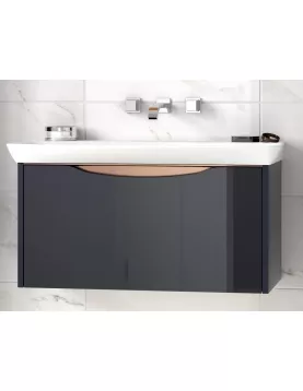 APS51262 Utopia Lustre 680 Indigo and Copper Wall Hung Vanity Unit Indigo Blue