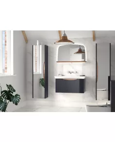 APS51262 Utopia Lustre 680 Indigo and Copper Wall Hung Vanity Unit Indigo Blue
