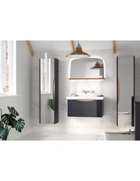 APS51262 Utopia Lustre 680 Indigo and Copper Wall Hung Vanity Unit Indigo Blue