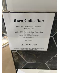 APS51267 Roca Mini pro cloakroom unit Western oak 