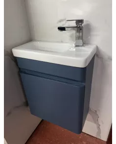 APS51271 RAK-Resort 450 Cloak Room Basin With Ceramic Basin Matt Denim Blue