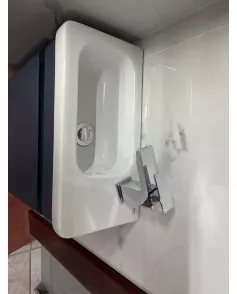 APS51271 RAK-Resort 450 Cloak Room Basin With Ceramic Basin Matt Denim Blue