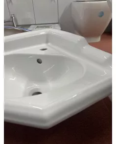 APS51278 Traditional wall hung 1 tap hole basin with upstands White