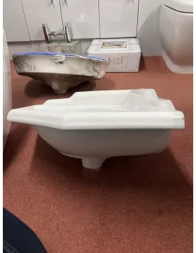 APS51278 Traditional wall hung 1 tap hole basin with upstands White