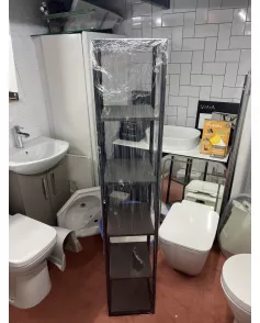 APS51280 Brown and Black Shelf Unit 1600x360x360mm Brown