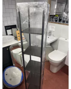 APS51280 Brown and Black Shelf Unit 1600x360x360mm Brown