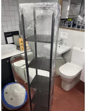 APS51280 Brown and Black Shelf Unit 1600x360x360mm Brown