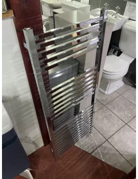 APS51281 Square 1200x400mm Towel Radiator in Chrome 470mm Centres Chrome