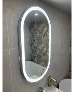 APS51282 RAK-ART OVAL 550x1000 Chrome Mirror Chrome