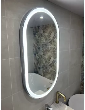 APS51282 RAK-ART OVAL 550x1000 Chrome Mirror Chrome