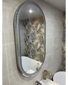 APS51282 RAK-ART OVAL 550x1000 Chrome Mirror Chrome