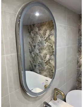 APS51282 RAK-ART OVAL 550x1000 Chrome Mirror Chrome