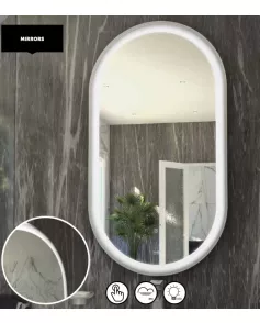 APS51282 RAK-ART OVAL 550x1000 Chrome Mirror Chrome