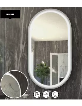 APS51282 RAK-ART OVAL 550x1000 Chrome Mirror Chrome