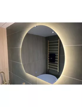 APS51284 Olive LED Mirror 700x800x30mm Silver