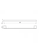 APS51288 Alfa Towel Bar 60cm Chrome