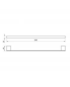 APS51288 Alfa Towel Bar 60cm Chrome