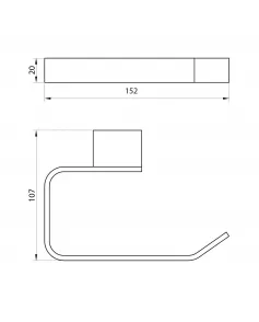 APS51289 Alpha Paper Holder Chrome