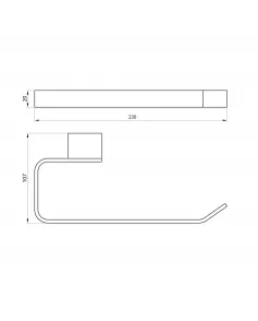 APS51290 Alfa Towel Ring Chrome