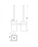 APS51291 Alfa Toilet Brush Set Chrome