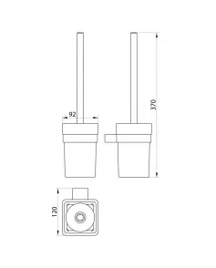 APS51291 Alfa Toilet Brush Set Chrome