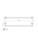APS51293 Delta Towel Bar Chrome