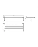 APS51294 Delta Bath Towel Shelf Chrome
