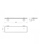 APS51295 Delta Glass Shelf Chrome