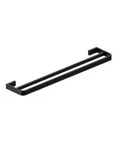 APS51297 Mono Double Towel Rail Black Matt Black