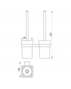 APS51298 Mono Toilet Brush Set Matt Black