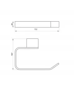 APS51299 Monza Paper Holder Brushed Bronze