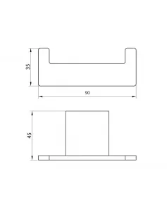 APS51303 Monza Robe Hook Brushed Bronze