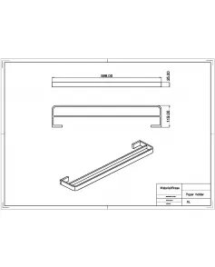 APS51311 Roma Double Towel Rail Brushed Brass