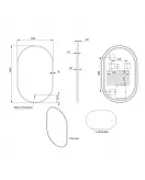APS51315 Aubrey LED Mirror Brushed Bronze 500×800 Brushed Bronze