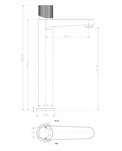 APS51318 KOKO Tall Basin Mixer Brushed Bronze Brushed Bronze