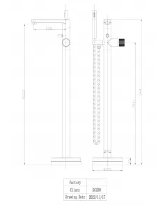 APS51320 KOKO Freestanding Mixer Brushed Bronze Brushed Bronze