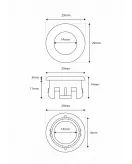 APS51323 Brushed Bronze Round Overflow Insert Brushed Bronze