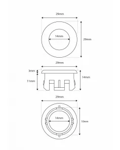 APS51323 Brushed Bronze Round Overflow Insert Brushed Bronze