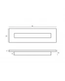 APS51324 Brushed Bronze Rectangle Overflow Insert Brushed Bronze