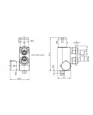 APS51325 Thermostatic Vertical Valve for Douche Brushed Bronze Brushed Bronze