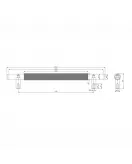 APS51327 Knurled 250mm Handle Brushed Bronze Brushed Bronze