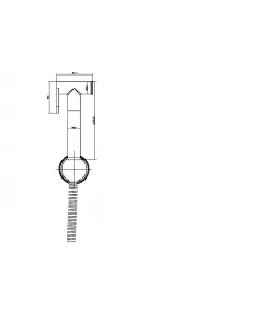 APS51328 Douche Handset, Flexi and Holder Brushed Bronze Brushed Bronze