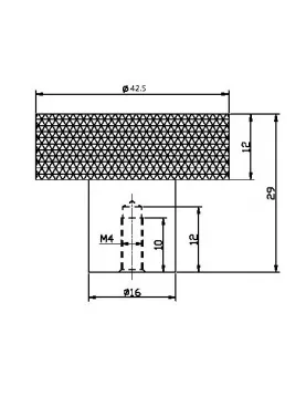 APS51329 Knurled Round 42.5mm Brushed Bronze Brushed Bronze
