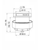 APS51335 Square Brushed Bronze Dual Flush Button Brushed Bronze