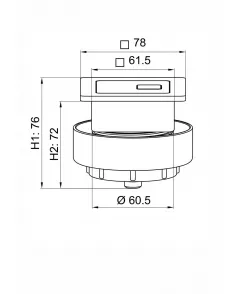 APS51335 Square Brushed Bronze Dual Flush Button Brushed Bronze